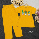 ست تیشرت شلوار کاکتوس اسپان لاکرا فری سایز