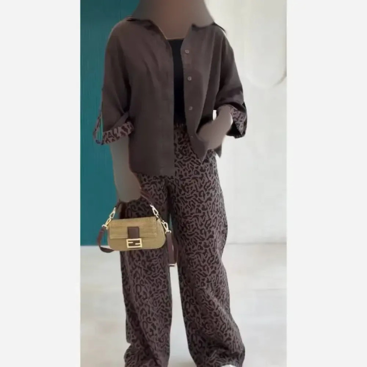 ست شومیز و شلوار زنانه جنس بوگاتی مدل ملورین فری سایز