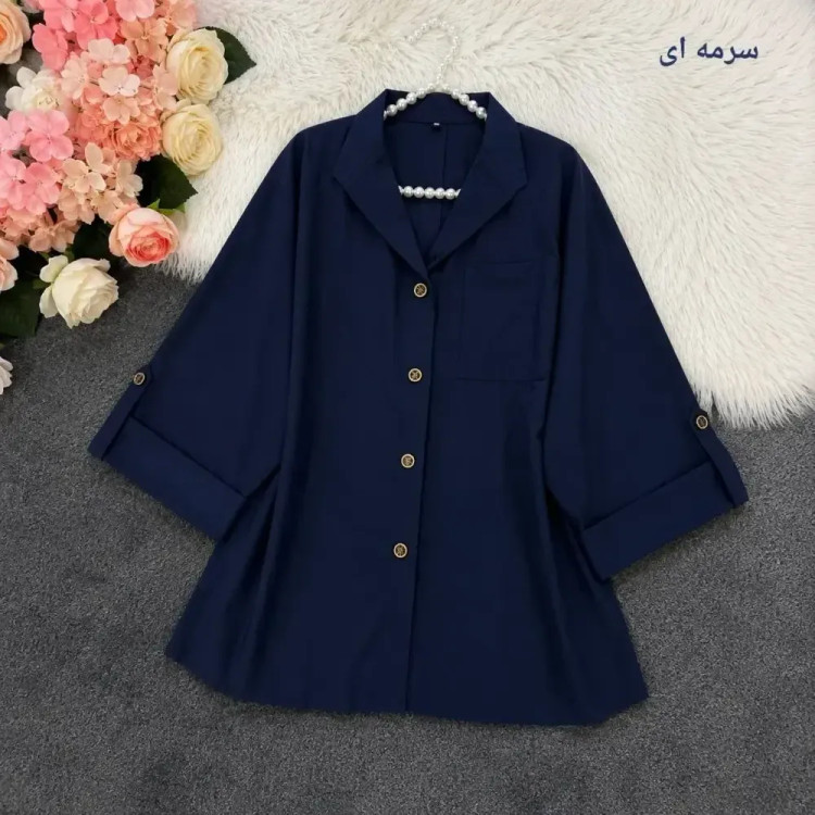 شومیز باکسی داکرون زنانه سایز فری تا 48