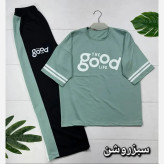 ست لباس راحتی زنانه پنبه گلکسی مدل good سایز فری 38 تا 46