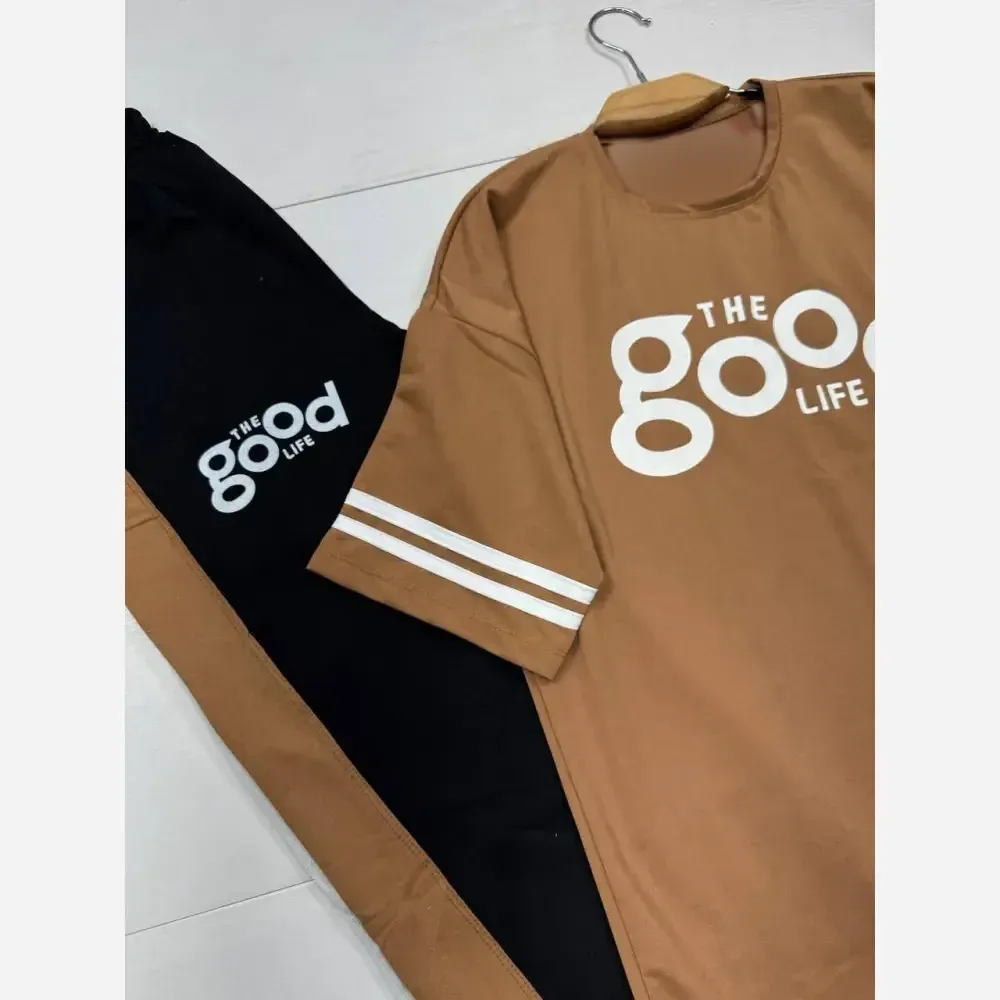 ست لباس راحتی زنانه پنبه گلکسی مدل good سایز فری 38 تا 46