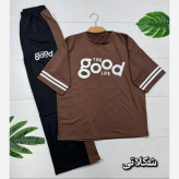 ست لباس راحتی زنانه پنبه گلکسی مدل good سایز فری 38 تا 46