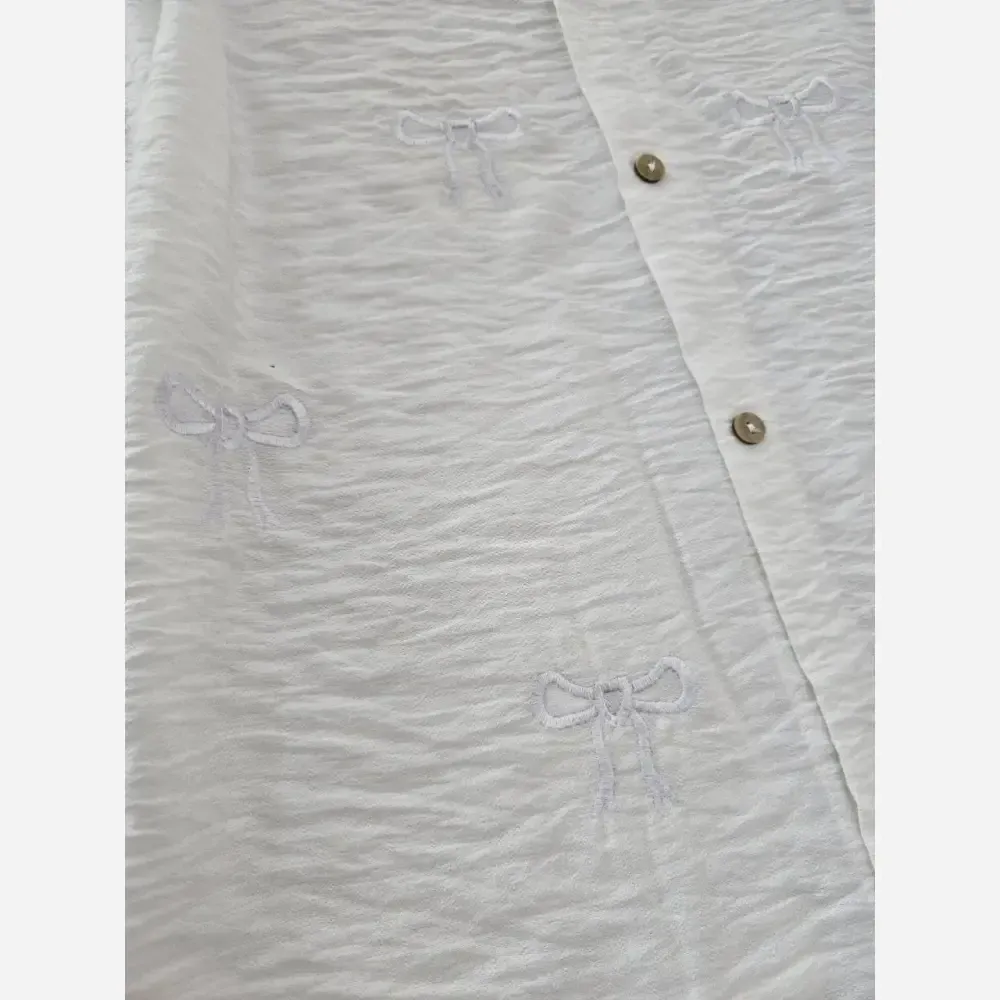 شومیز مانتویی گلدوزی شده کرسپو بارانا جیب دار قد 80