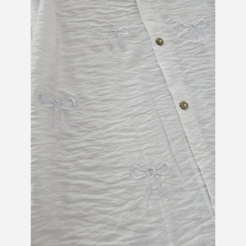 شومیز مانتویی گلدوزی شده کرسپو بارانا جیب دار قد 80