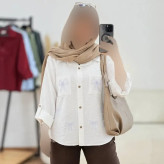 شومیز مانتویی گلدوزی شده کرسپو بارانا جیب دار قد 80