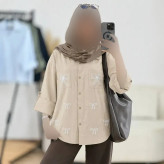 شومیز مانتویی گلدوزی شده کرسپو بارانا جیب دار قد 80