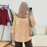 شومیز مانتویی گلدوزی شده کرسپو بارانا جیب دار قد 80