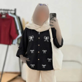 شومیز مانتویی گلدوزی شده کرسپو بارانا جیب دار قد 80