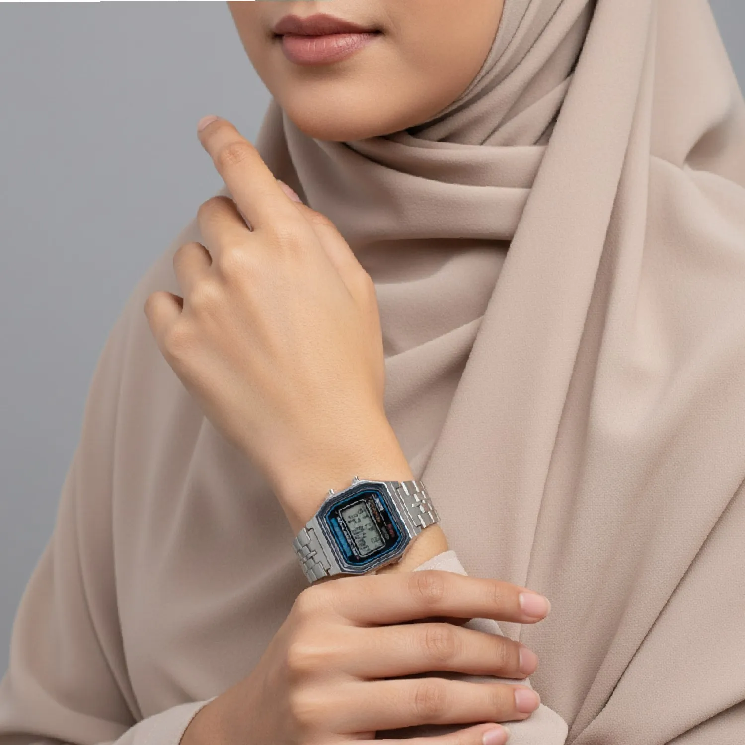 ساعت مچی دیجیتال کاسیو مدل A159W فلزی زنانه ضد آب