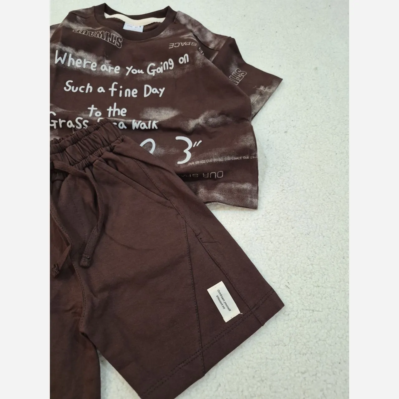 ست تیشرت و شلوارک اسپرت بچگانه سایز 35 تا 50