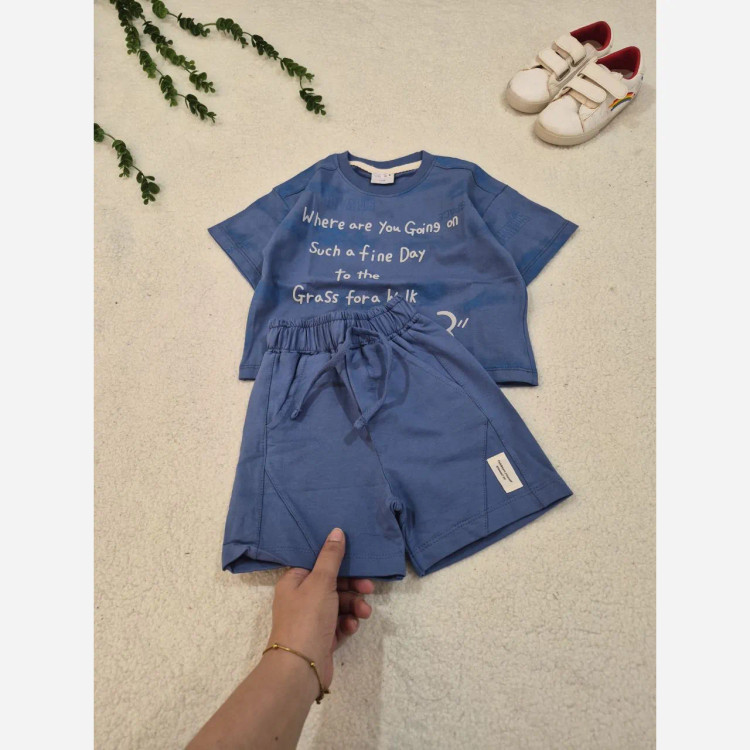 ست تیشرت و شلوارک اسپرت بچگانه سایز 35 تا 50