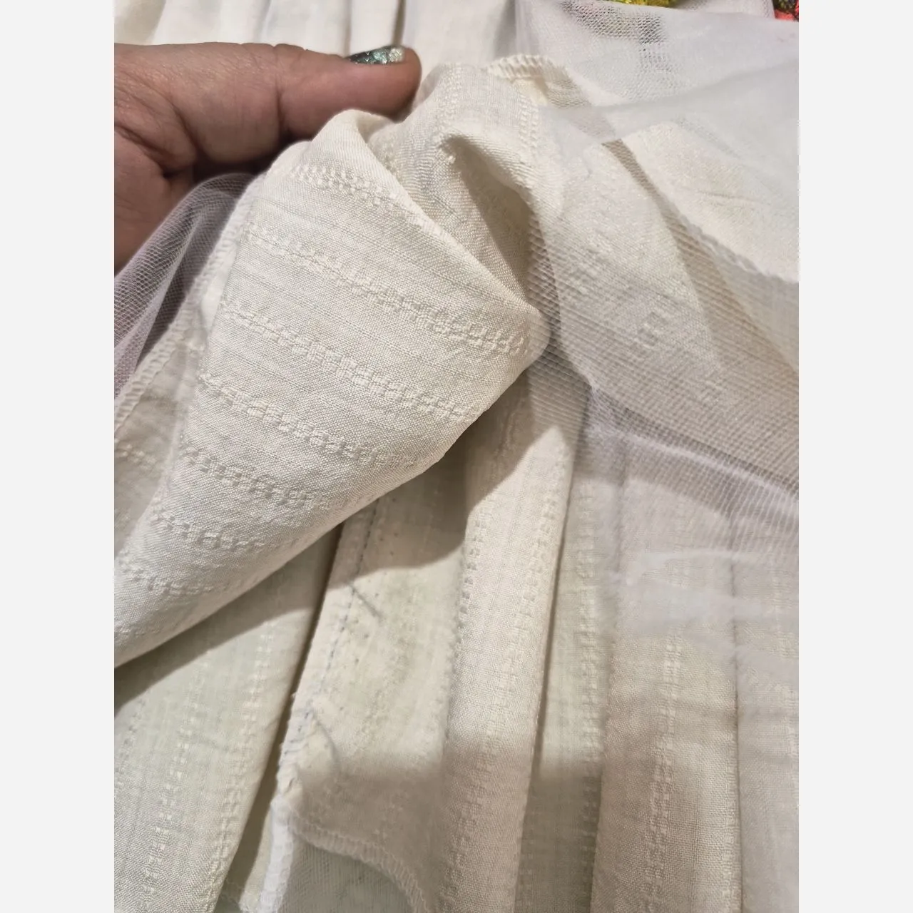 سارافون دخترانه ژاکارد و تور آستردار مجلسی چندلایه سایز 1 و 2