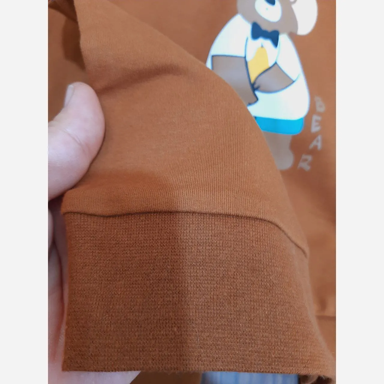 ست بلوز شلوار تدی اسپرت دخترانه و پسرانه دورس پنبه سبز و قهوه ای سایز 45 تا 55