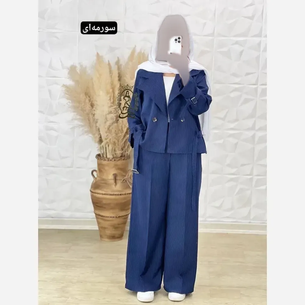 ست کت و شلوار زنانه مکانیک پرشیا دیپلمات فری سایز