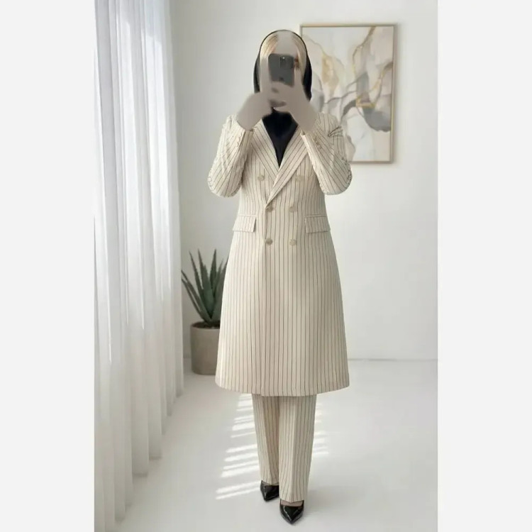 ست اداری ومجلسی سارا پارچه مازراتی کجراه درجه یک