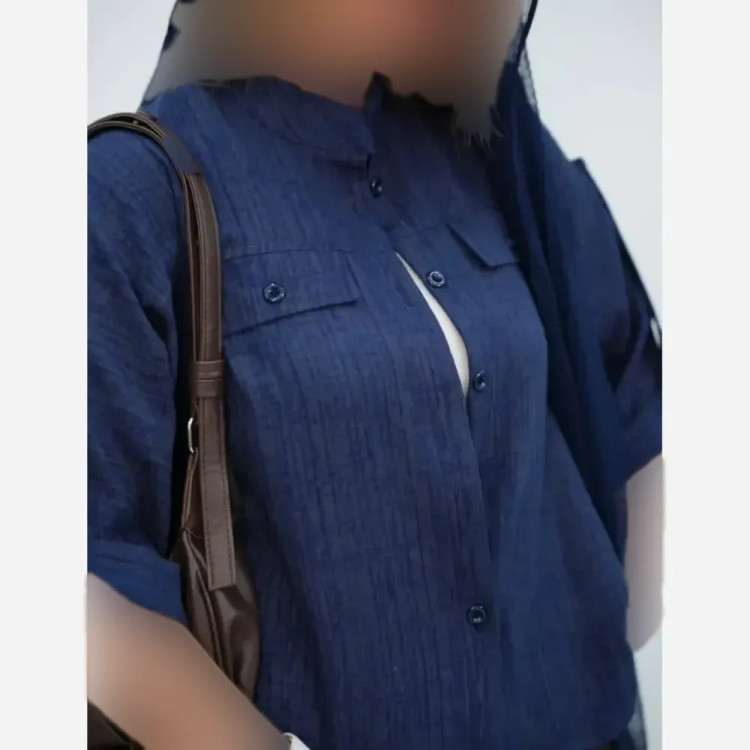 شومیز پرند جنس شانل طرح گازوییلی فری سایز 38 تا 48