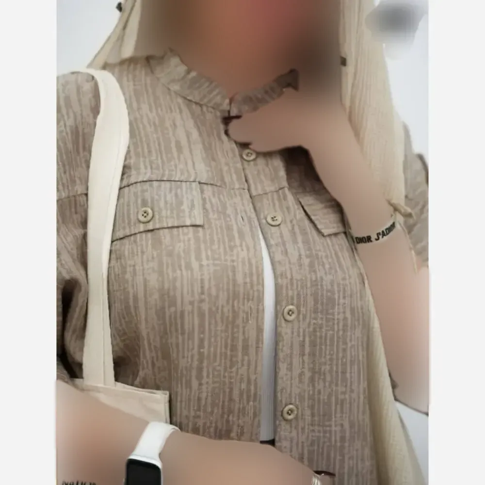 شومیز پرند جنس شانل طرح گازوییلی فری سایز 38 تا 48