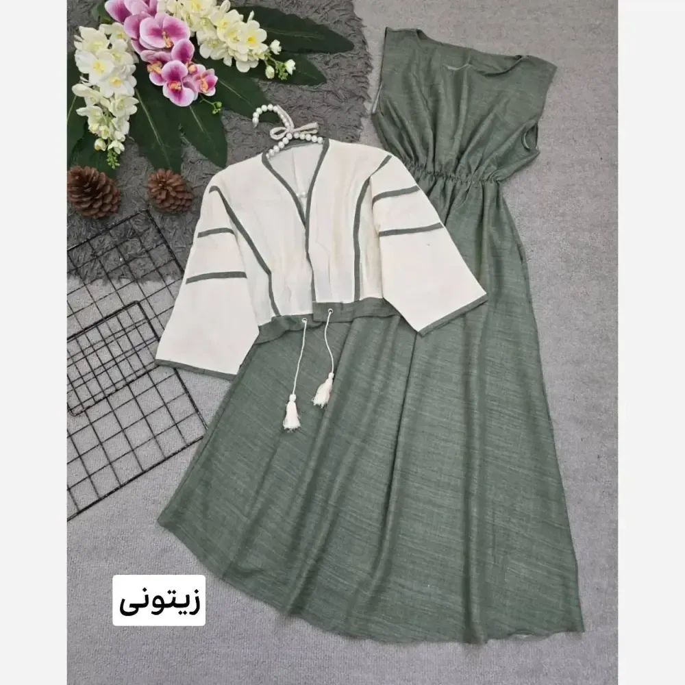 ست نرگس سارافون شانتون کراپ لنین فری سایز