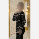 ماکسی مجلسی مخمل آینه ای کره ای نگین دار چاکدار مدل الماس سایز بزرگ