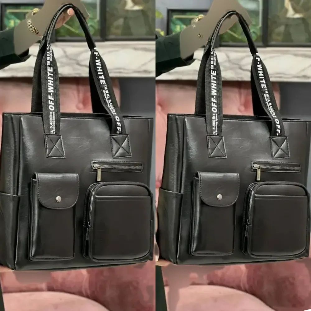 کیف مهرانگیز چرم رنگ مشکی سایز 35 در 35 سانتی متر