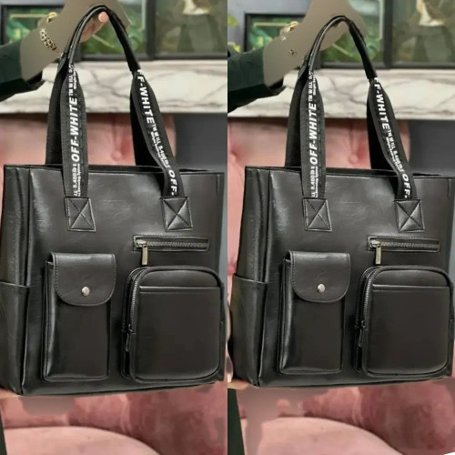 کیف مهرانگیز چرم رنگ مشکی سایز 35 در 35 سانتی متر