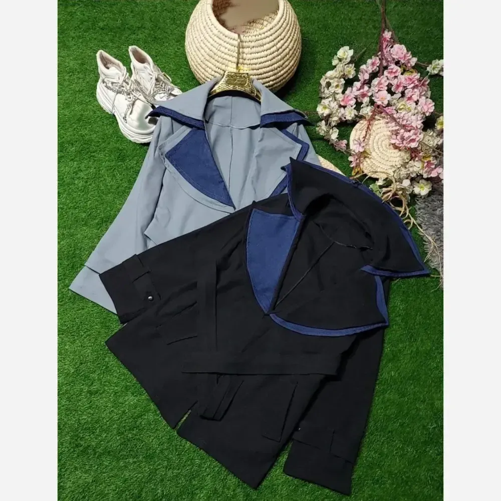 کت کتی فرخ جنس کتان کشی اعلا رنگ مشکی طوسی نسکافه ای سایز 38 تا 46