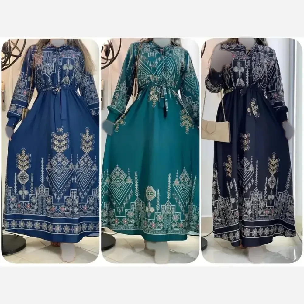 پیراهن ساحلی زنانه بوگاتی طرح کتیبه گلدار رنگ زرشکی فری سایز