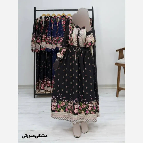 پیراهن ساحلی لاله فلور نخ درجه یک دکمه دار سایز فری 38 تا 46