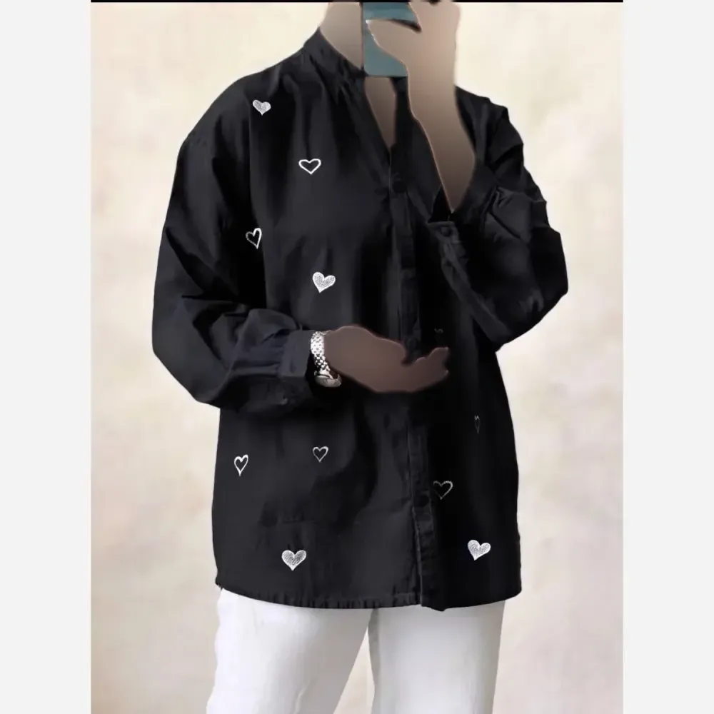 شومیز قلب لنیس نچرال فری سایز رنگ مشکی سورمه نسکافه موکا کرم