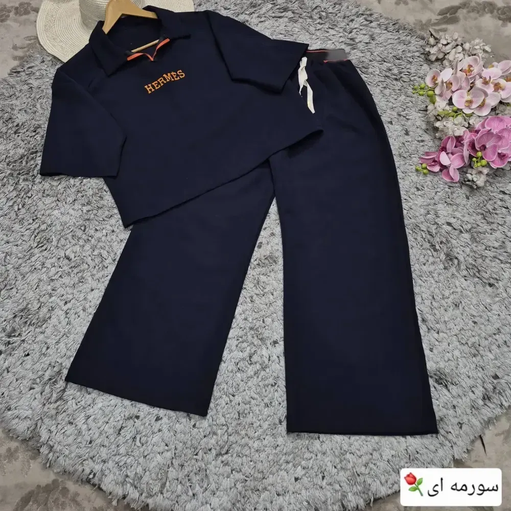ست تیشرت و شلوار مازراتی طرح هرمس فری سایز 38 تا 48