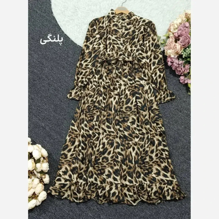 پیراهن ساحلی نخی زنانه مدل دلربا فری سایز