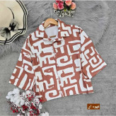 شومیز باکسی طرحدار جنس سوفیا ژاکارد فری سایز