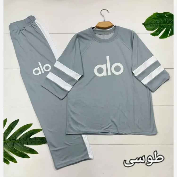 ست لباس راحتی زنانه تیشرت و شلوار وانگ جنس پنبه گلکسی سایز فری