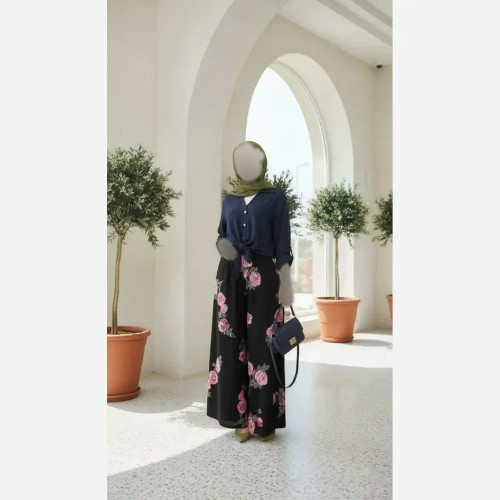 ست شومیز شلوار زنانه جنس شانتون و اسلپ سایز یک رنگ گلبو