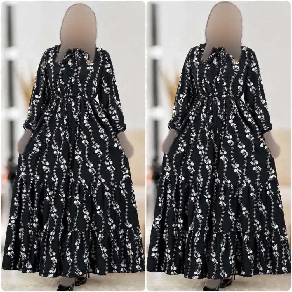 پیراهن ناران جنس بوگاتی درجه یک رنگ مشکی فری سایز 38 تا 46