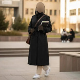 مانتو دانشجویی مکانیک پرشیا دیپلمات درجه یک رنگ سرمه ای و مشکی سایز 1 و 2