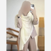 شال کریستال کرپ کریستال شنی ابعاد 180 در 74 رنگ مشکی سفید کرم