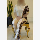تیشرت شلوار نخی زنانه مدل ترانه جنس پنبه فری سایز