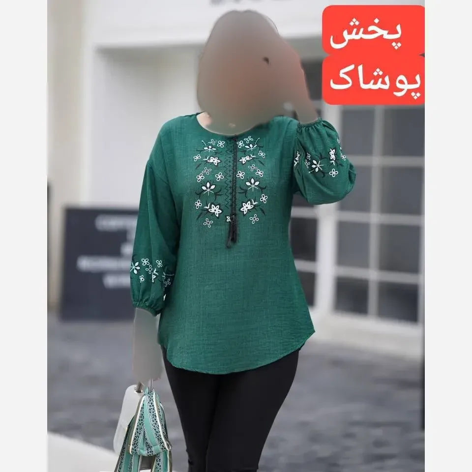 شومیز زنانه مدل شهره جنس شانتون اعلا فری سایز