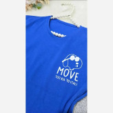 تیشرت باکسی نخ پنبه مدل MOVE رنگبندی فری سایز