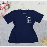 تیشرت باکسی نخ پنبه مدل MOVE رنگبندی فری سایز