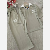 ست تیشرت شلوار نخ پنبه گلگسی فری سایز زنانه