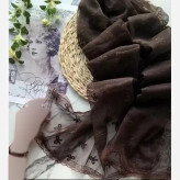 شال تور دانتل طرحدار حاشیه دانتل ابعاد 180 در 70 زنانه