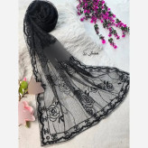شال تور دانتل طرحدار حاشیه دانتل ابعاد 180 در 70 زنانه