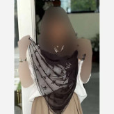 شال تور دانتل طرحدار حاشیه دانتل ابعاد 180 در 70 زنانه