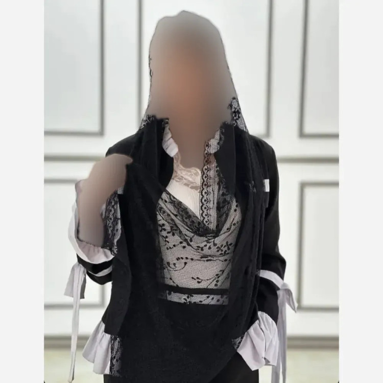 شال تور دانتل طرحدار حاشیه دانتل ابعاد 180 در 70 زنانه