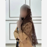 شال تور دانتل طرحدار حاشیه دانتل ابعاد 180 در 70 زنانه
