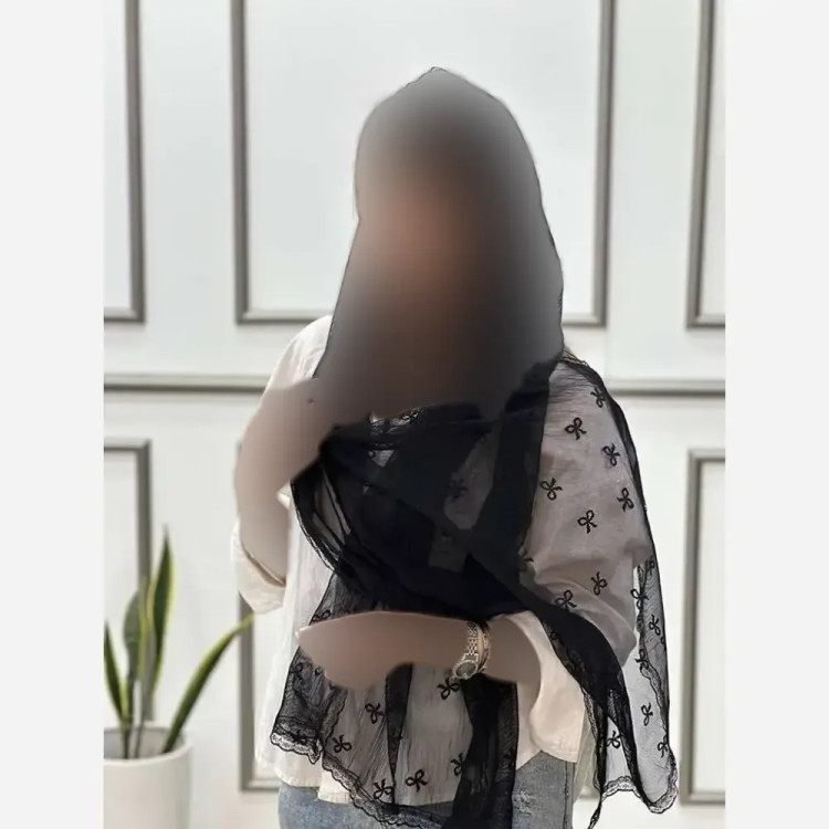 شال تور دانتل طرحدار حاشیه دانتل ابعاد 180 در 70 زنانه