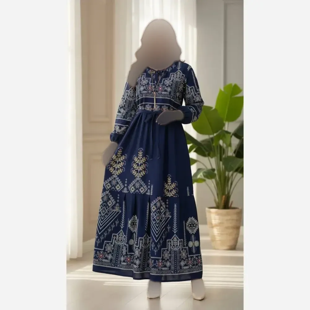 ساحلی کایرو بوگاتی فری سایز 36 تا 46 قد 130 سانت دور سینه 108 سانت قد آستین 58 سانت