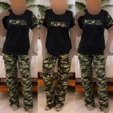 ست لباس راحتی زنانه مدل چریکی ویسکوز کش فری سایز